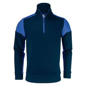 Printer Prime Halfzip Sweater unisex marine/kobalt - maat XL