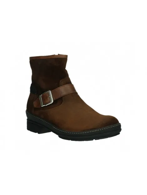 Wolky 07641 Nitra Liverpool suede Enkellaarzen Bruin