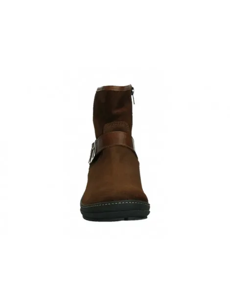 Wolky 07641 Nitra Liverpool suede Enkellaarzen Bruin