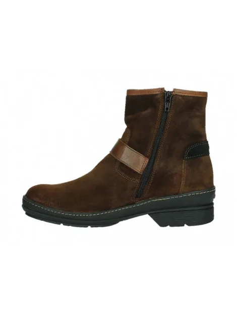 Wolky 07641 Nitra Liverpool suede Enkellaarzen Bruin